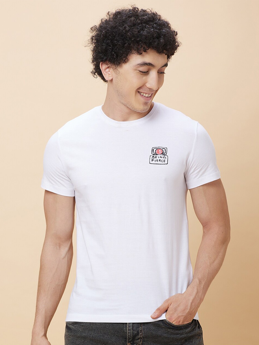 

Being Human Short Sleeves Round Neck T-shirt, White