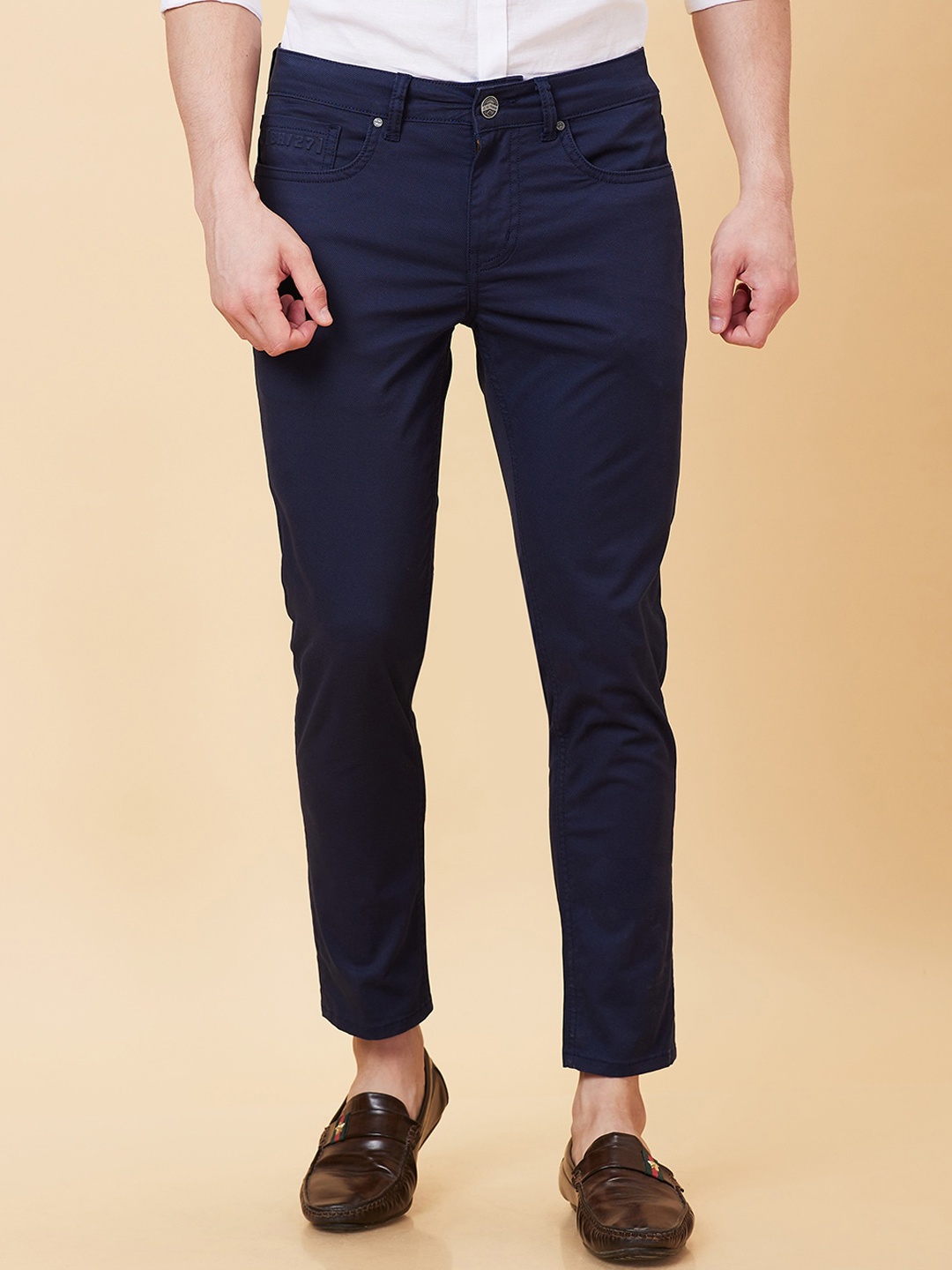 

Being Human Men Slim Fit Mid-Rise Trouser, Blue