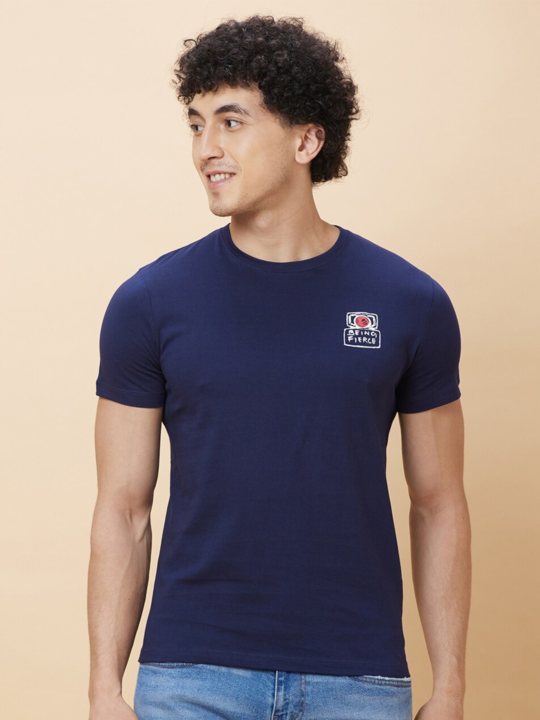 

Being Human Short Sleeves Round Neck T-shirt, Blue