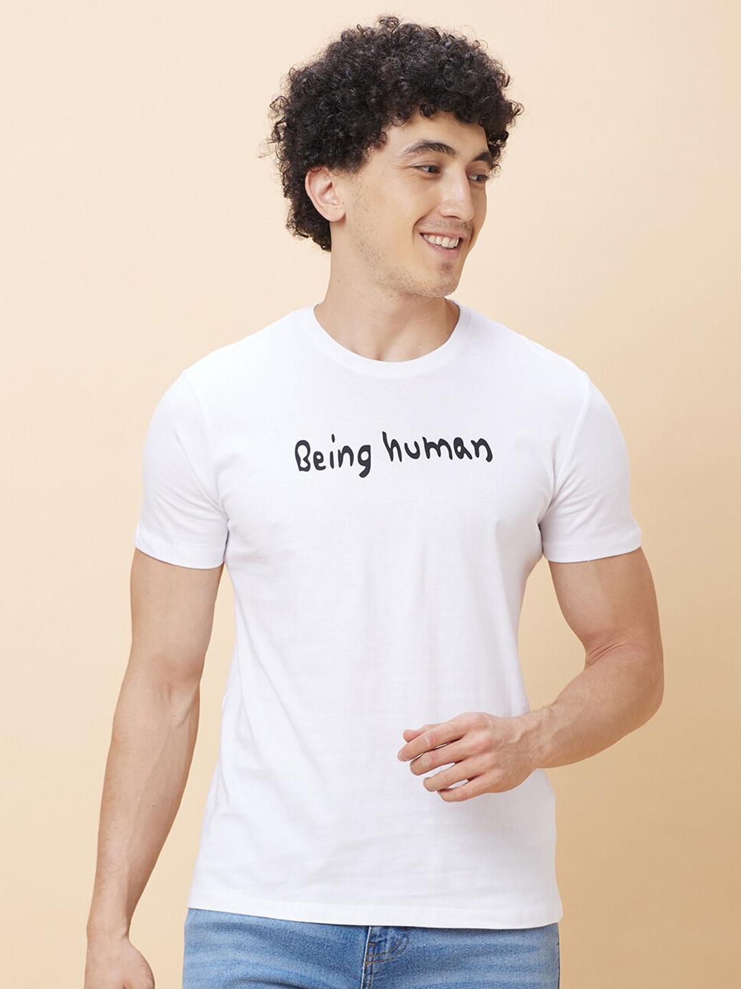 

Being Human Typography Printed T-shirt, White