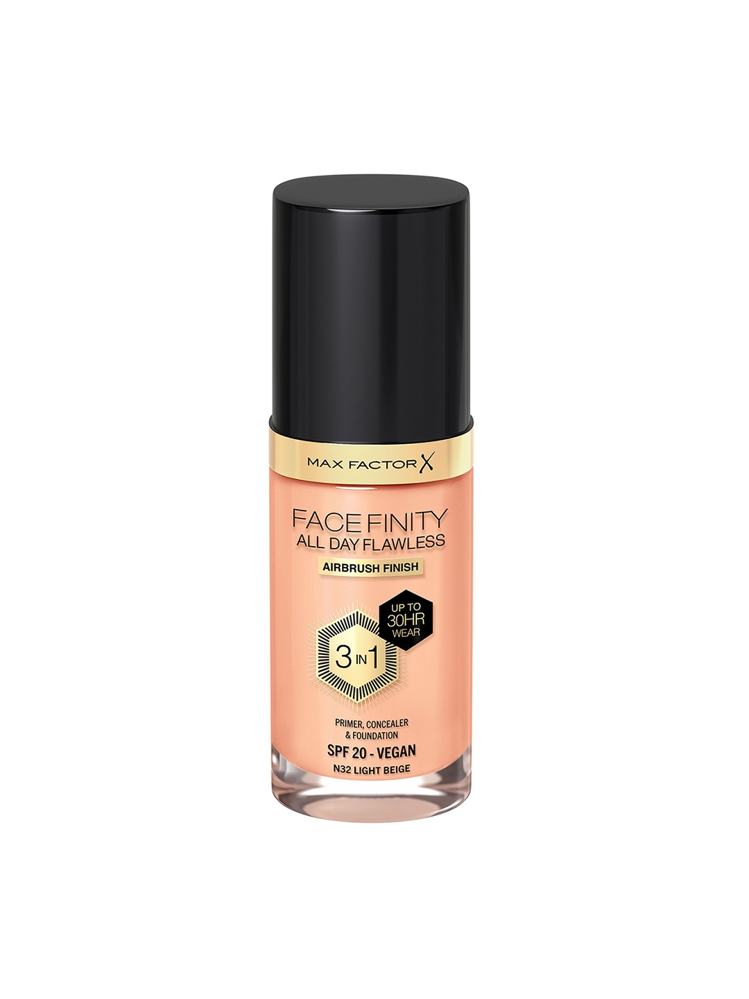 

Max Factor Facefinity SPF20 All Day Flawless 3-In-1 Foundation 30ml - Light Beige N32