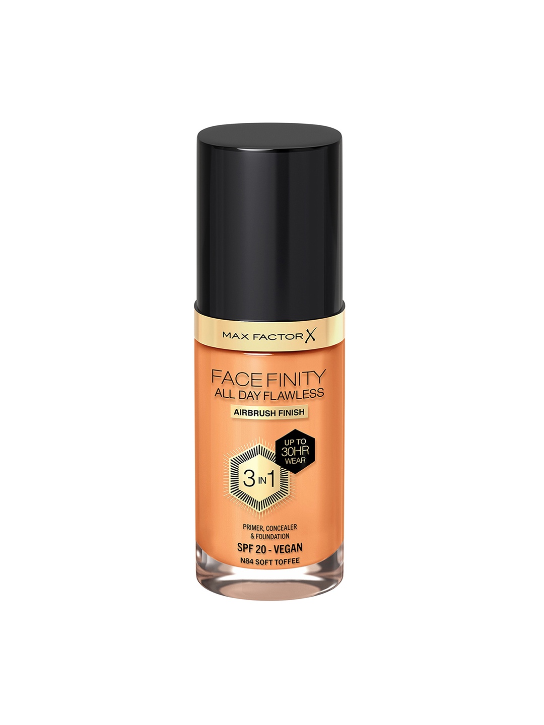 

Max Factor Facefinity SPF20 All Day Flawless 3-In-1 Foundation 30ml - Soft Toffee N84, Beige