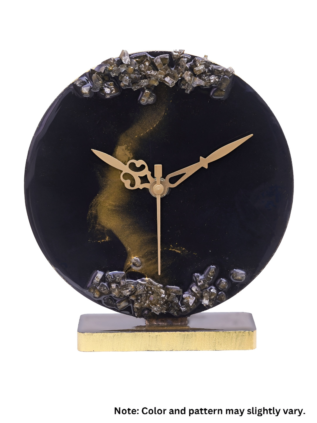 

Craft Smith Black & Gold Toned Embellished Contemporary Table Clock