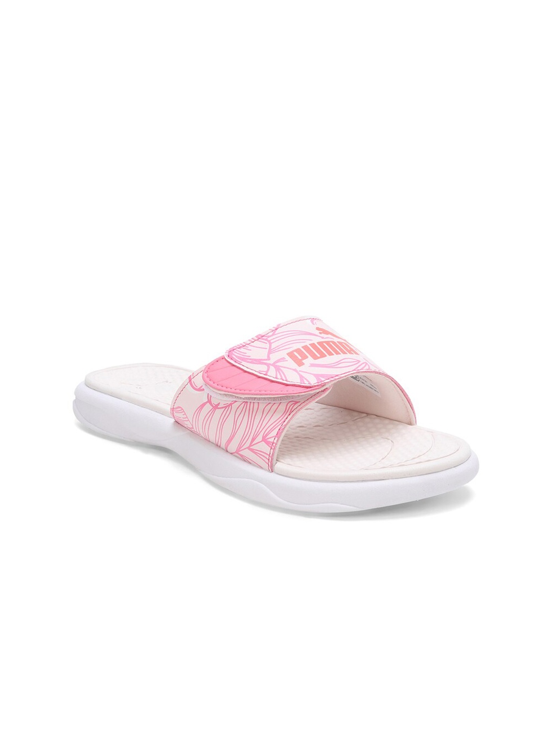 Puma Women Royalcat Comfort Softride Floral Slides, White