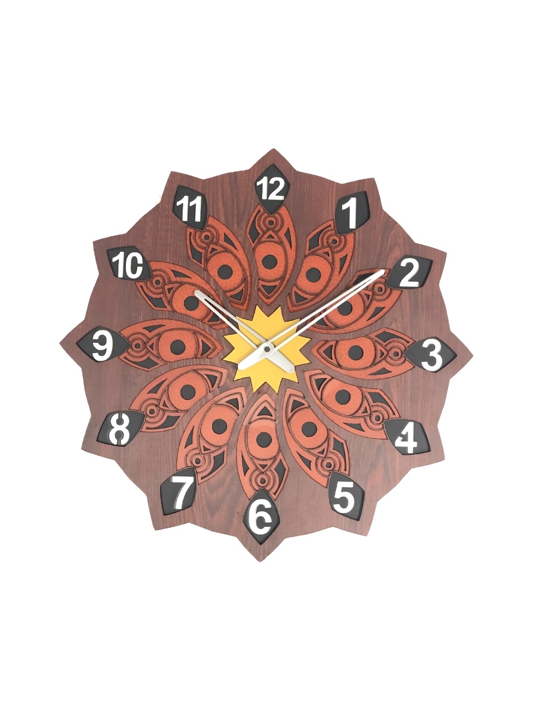 

Craft Smith Brown & Red Embellished Round Traditional Wall Clock