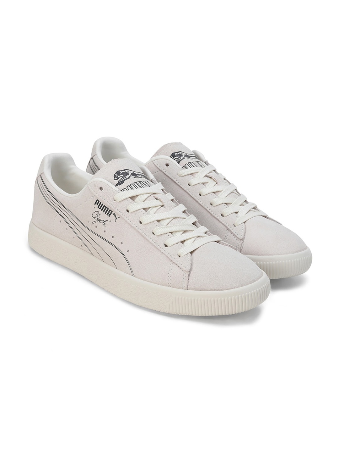 

Puma Unisex Clyde No.1 Sneakers, Cream