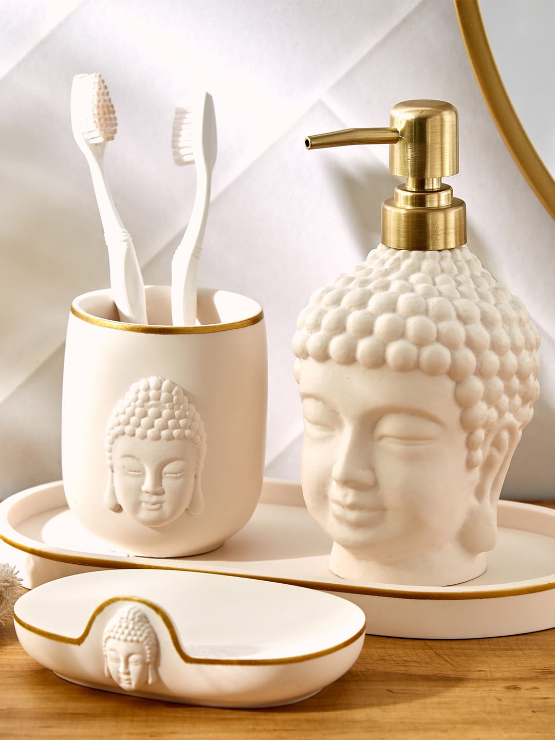 

Home Centre Zenvio Serene Beige Textured Soap Dispenser 380 ml