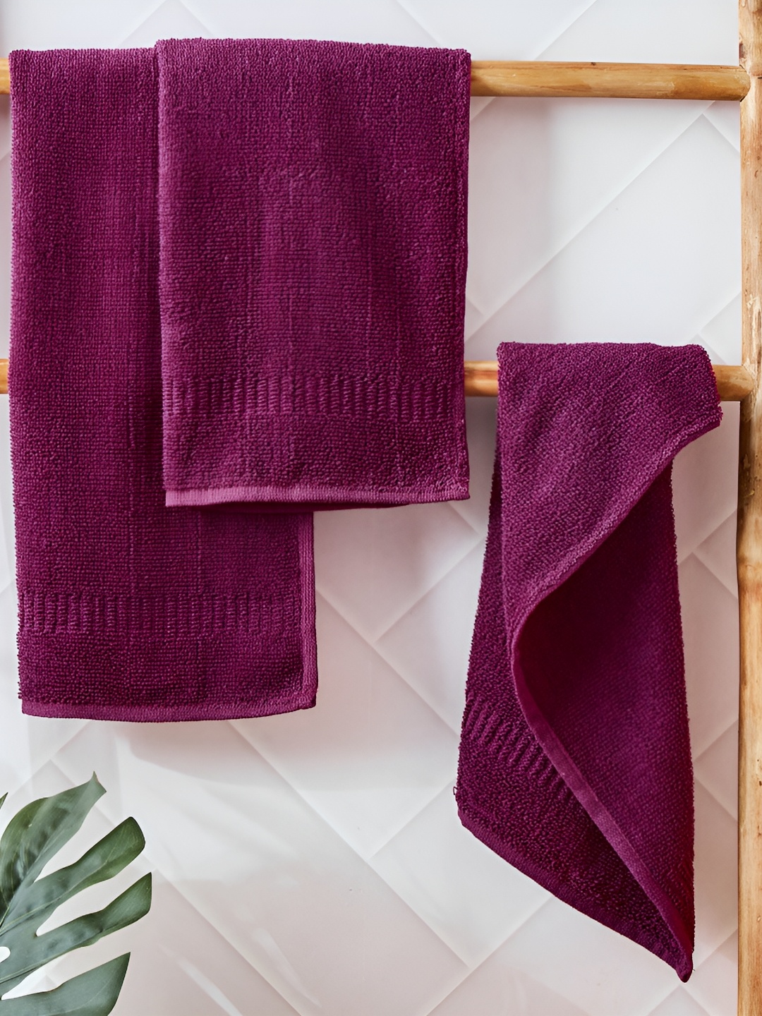 

Home Centre Emery Bursa 3 Pieces Purple Cotton Skin-Friendly 350 GSM Hand Towels