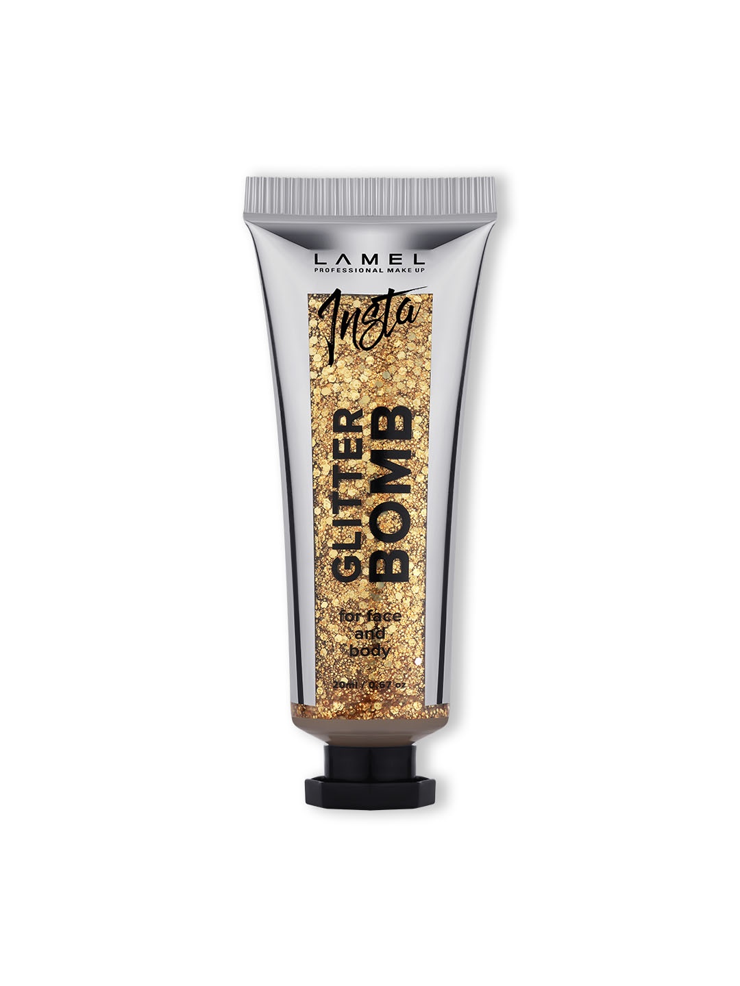 

LAMEL Insta Glitter Bomb Highlighter For Face & Body 20ml - Flicker 402, Gold