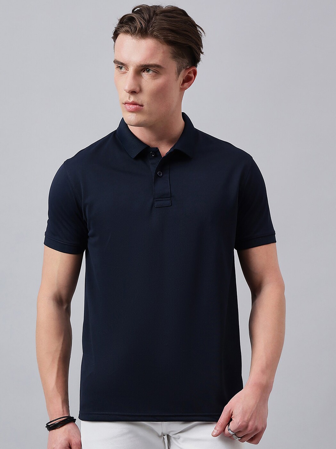 

98 Degree North Polo Collar T-shirt, Navy blue