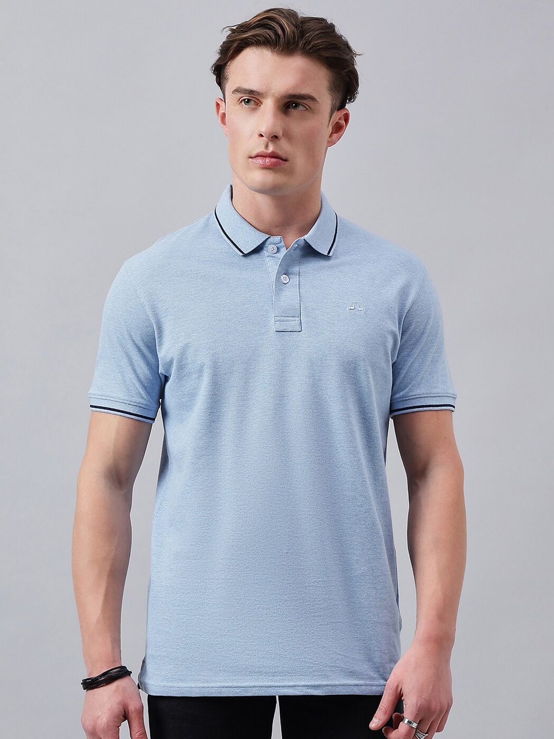 

98 Degree North Polo Collar Short Sleeves T-shirt, Blue