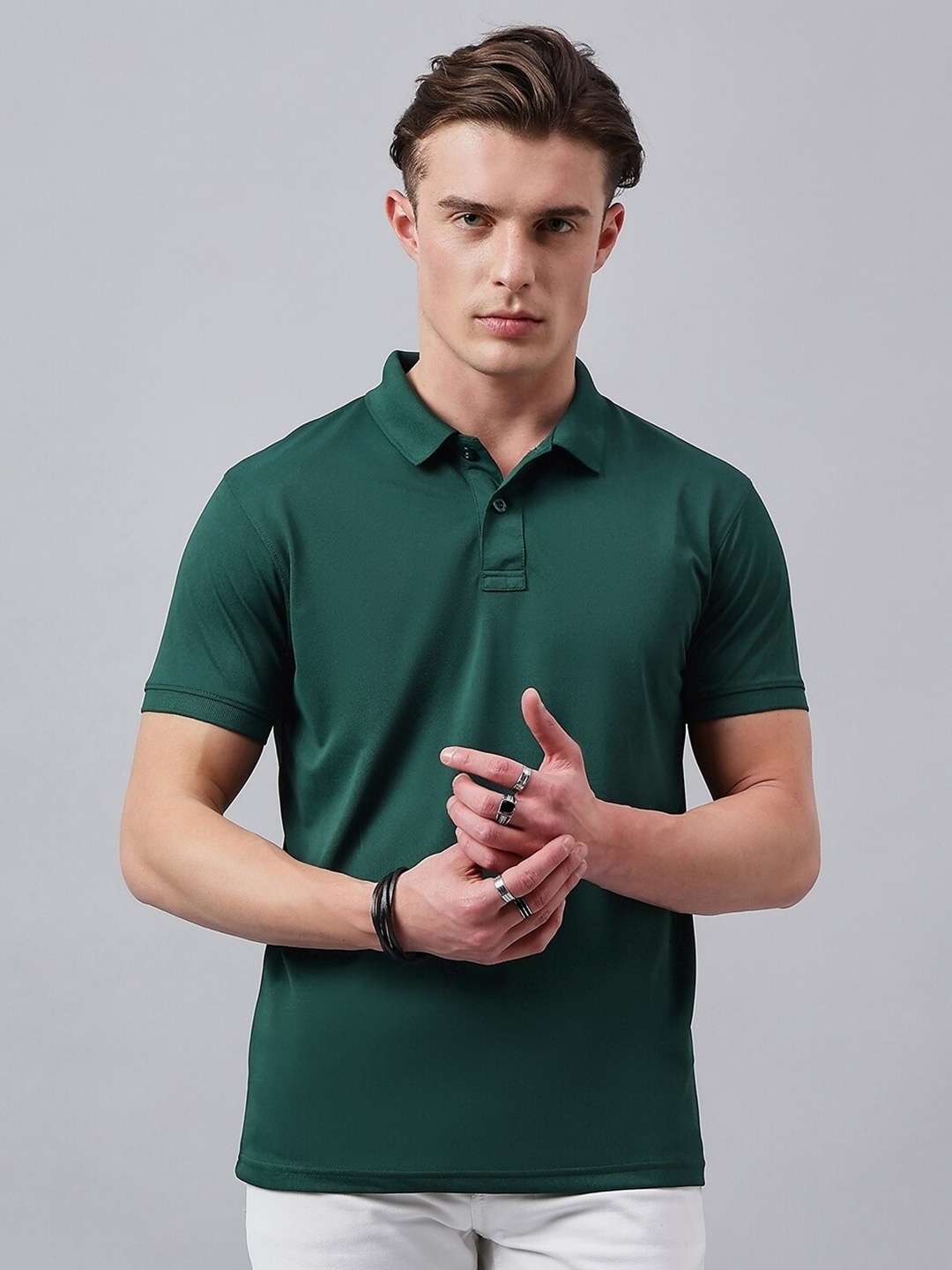 

98 Degree North Polo Collar T-shirt, Green