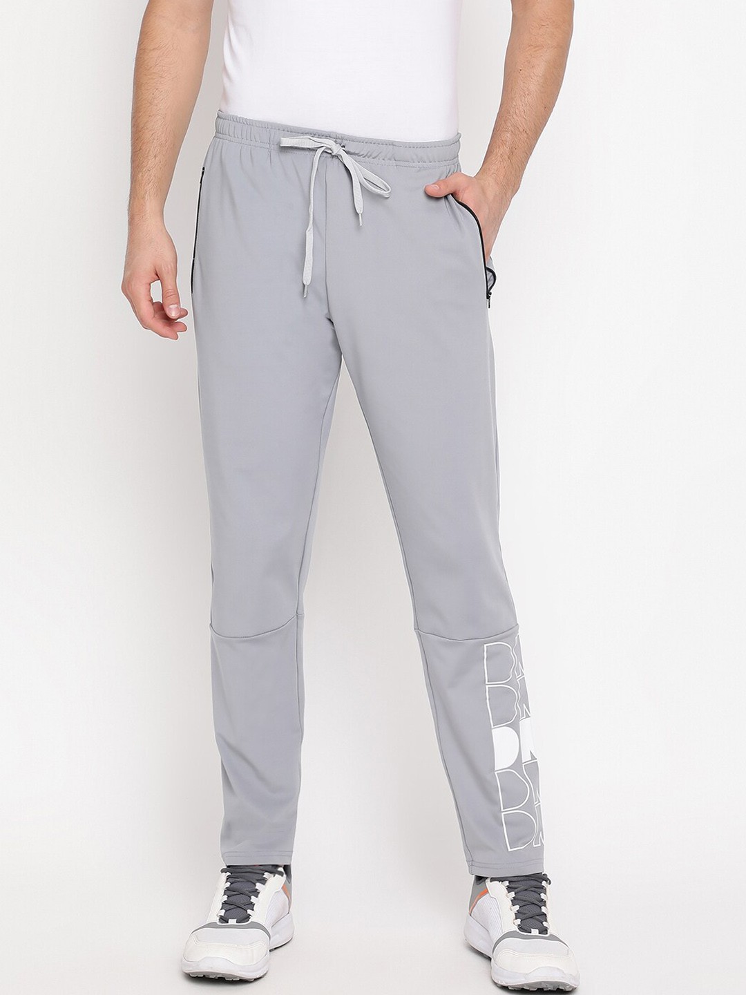 

DRYP EVOLUT Men Printed Rapid-Dry Track pants, Grey