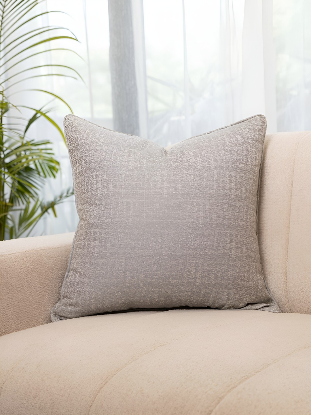 

Eris Home Grey Square Silk & Cotton Cushion Covers