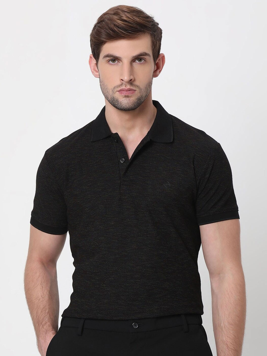 

Mufti Polo Collar Slim Fit T-shirt, Black