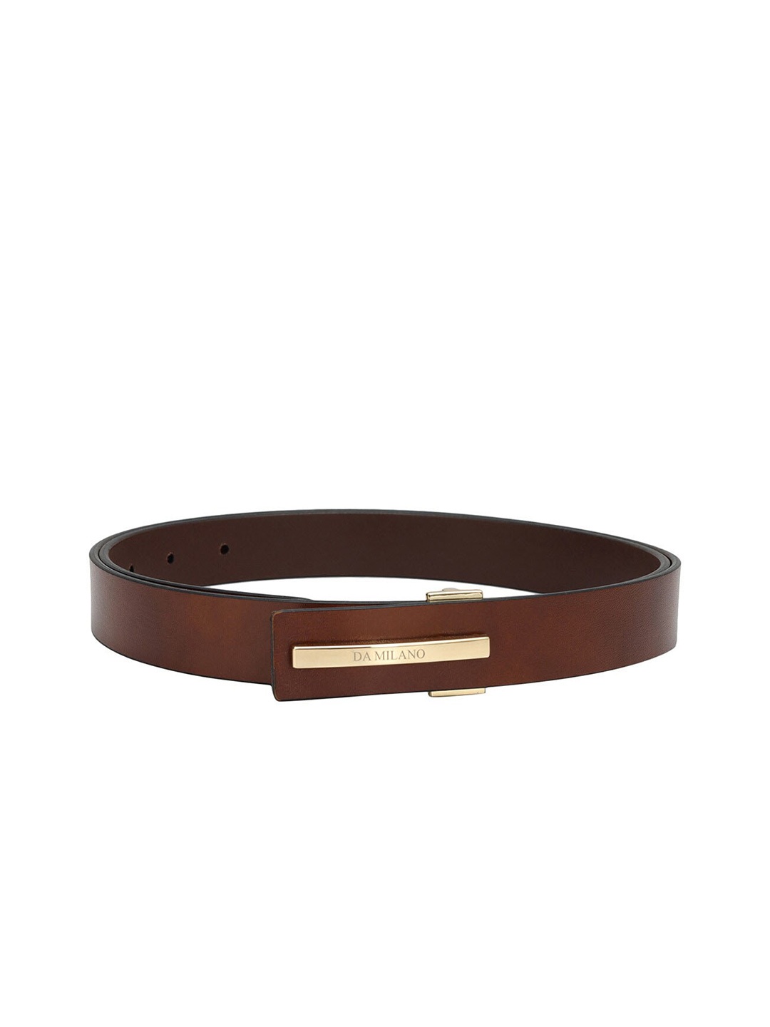 

Da Milano Women Leather Casual Belt, Brown