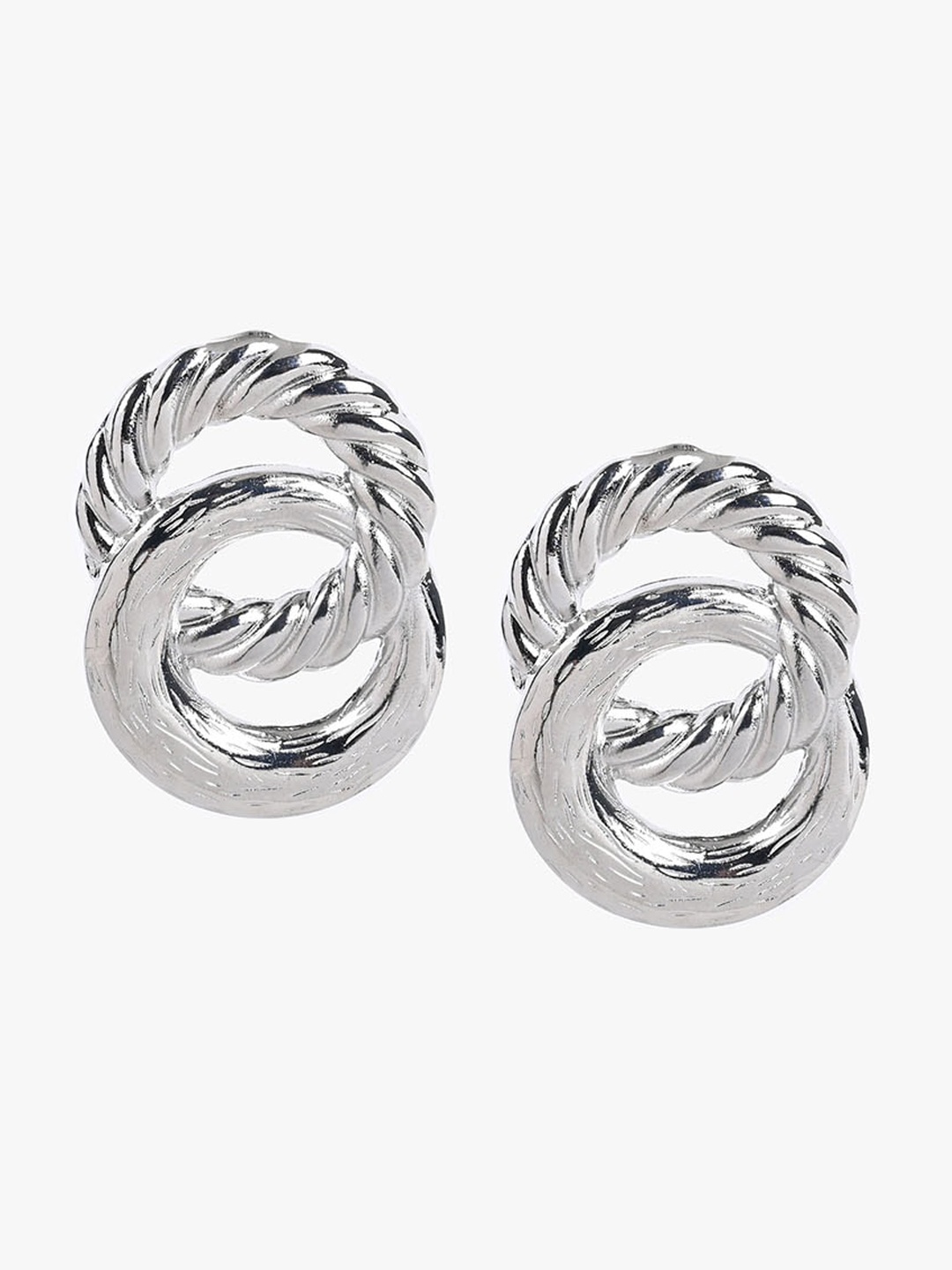 

Kazo Silver-Plated Contemporary Studs Earrings