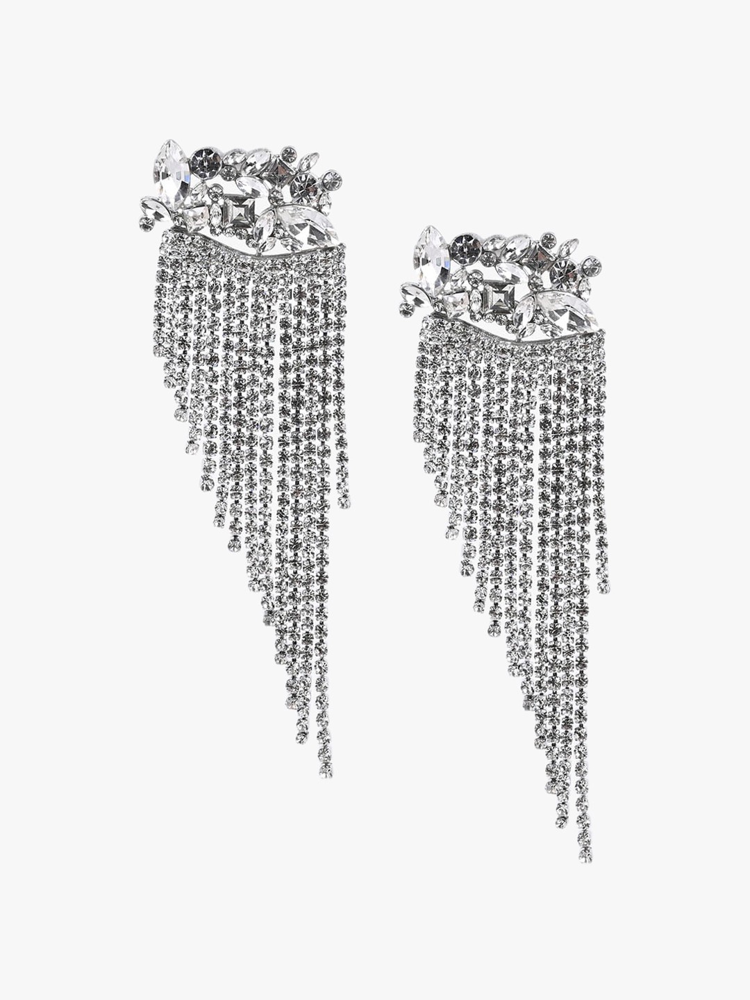 

Kazo Silver Plated Contemporary Drop Earrings