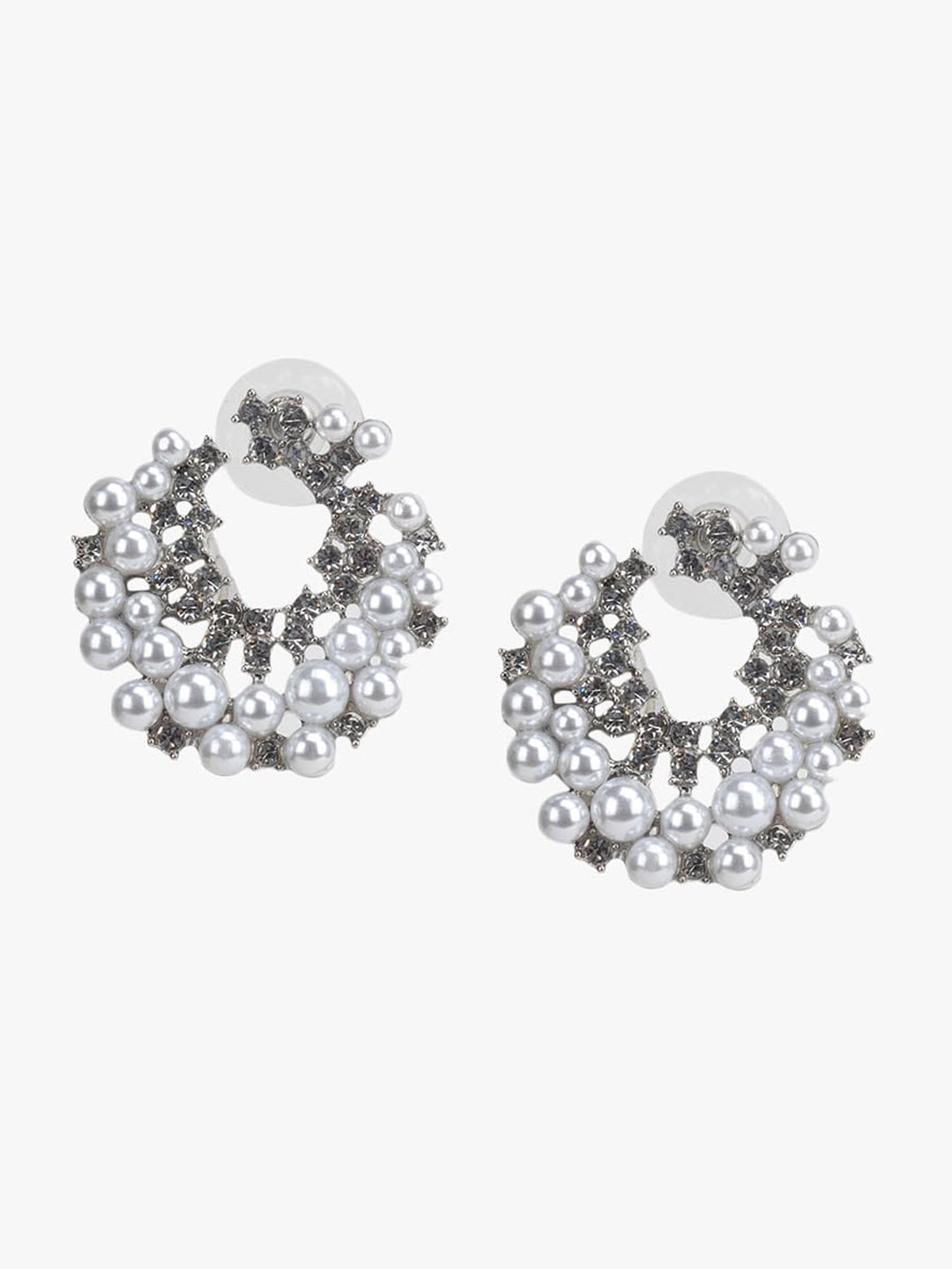 

Kazo Silver-Plated Contemporary Studs Earrings