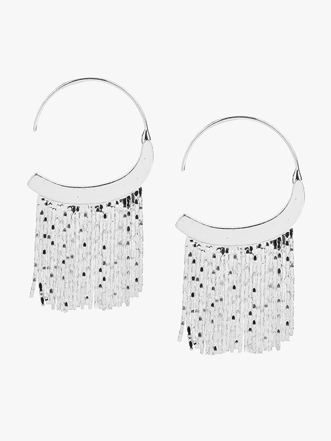 

Kazo Silver-Plated Contemporary Drop Earrings