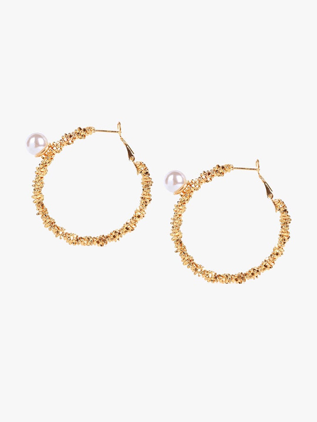 

Kazo Gold-Plated Contemporary Hoop Earrings