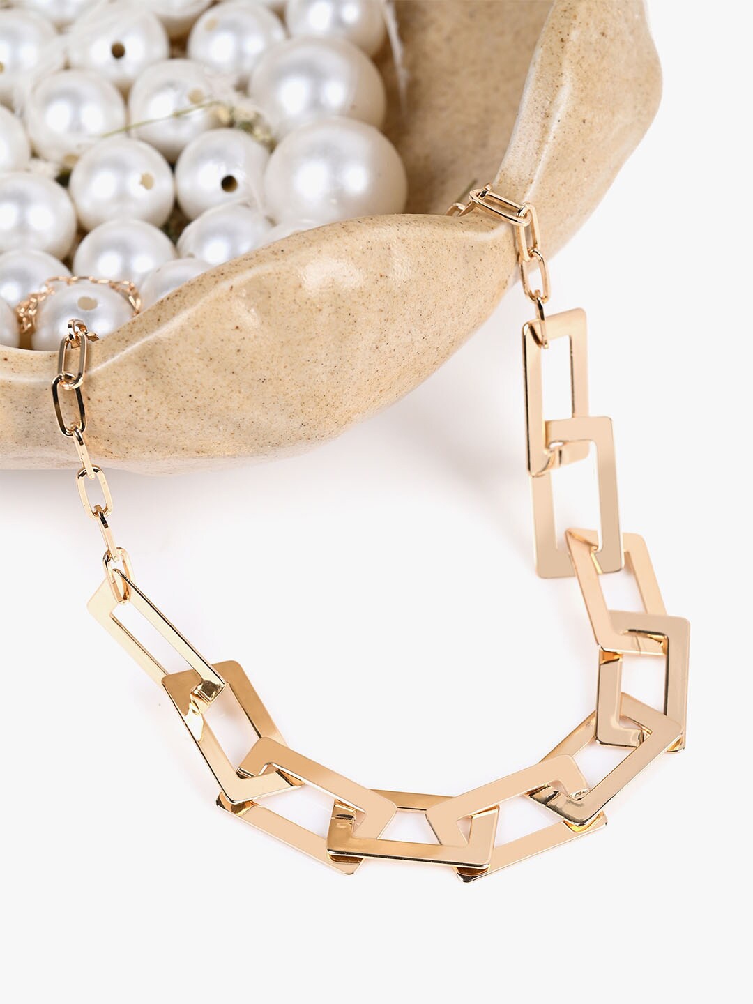 

Kazo Gold-Plated Chunky Square Link Necklace