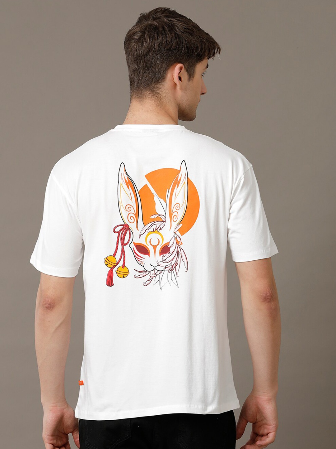 

Voi Jeans Graphic Printed Cotton Boxy Fit T-shirt, White