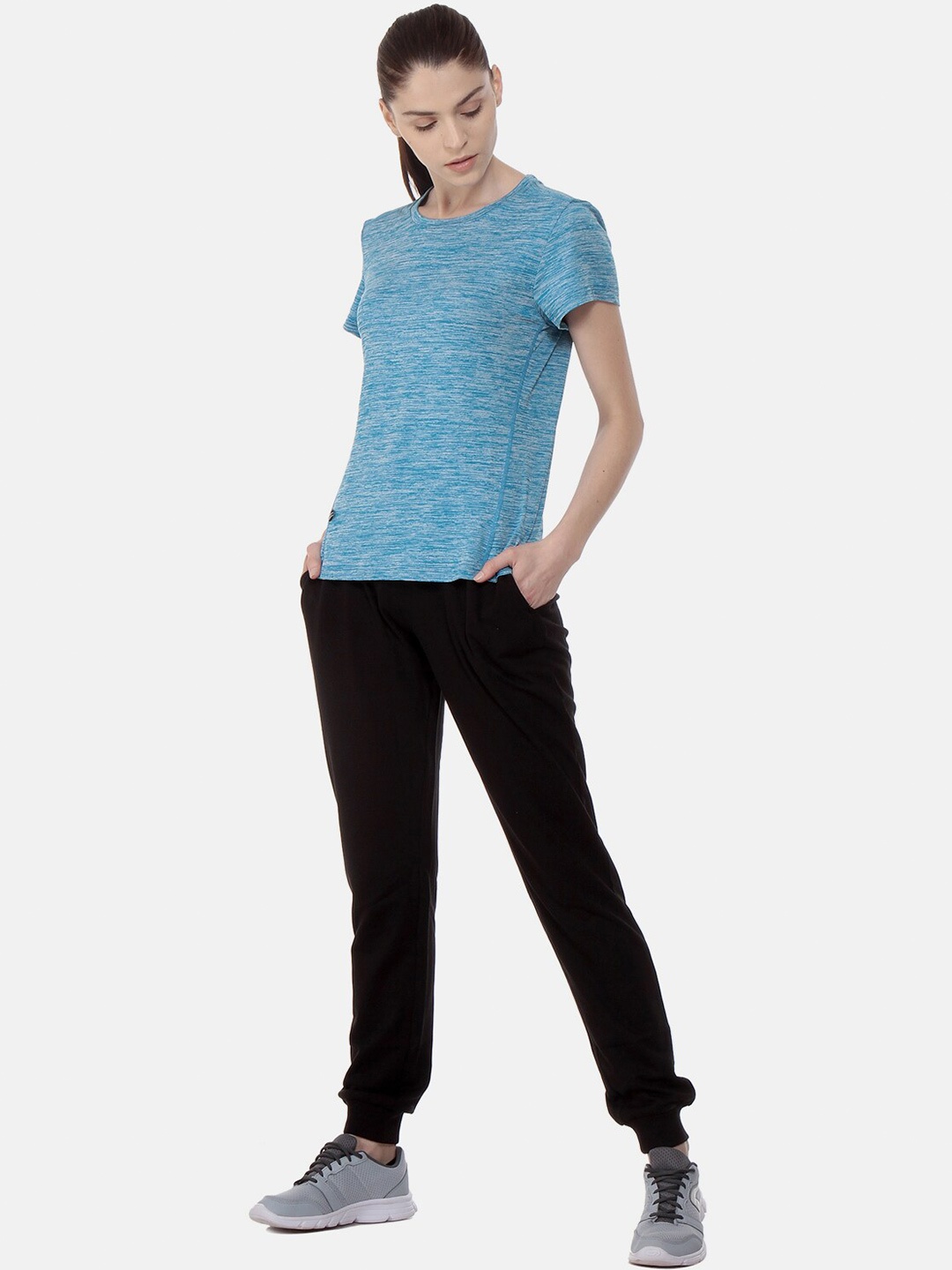 

CHKOKKO Round Neck Dry Fit Training or Gym Sports T-shirt, Blue