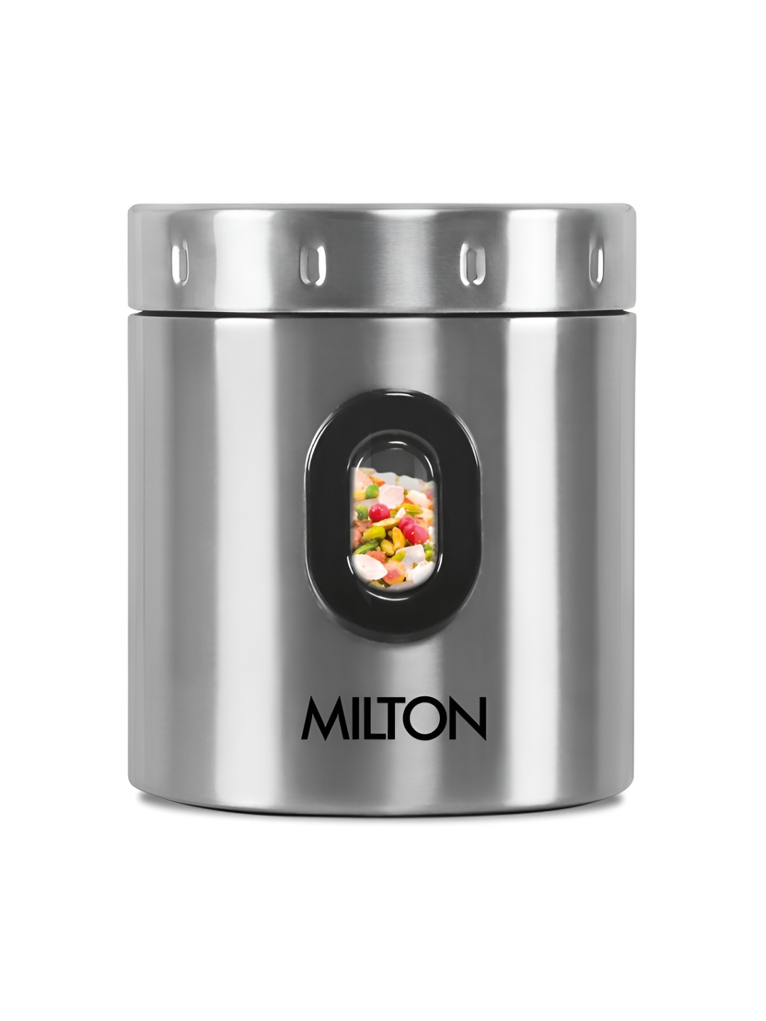 

Milton Steel Crispy 200 Silver Toned & Black Stainless Steel Food Container 250 ml