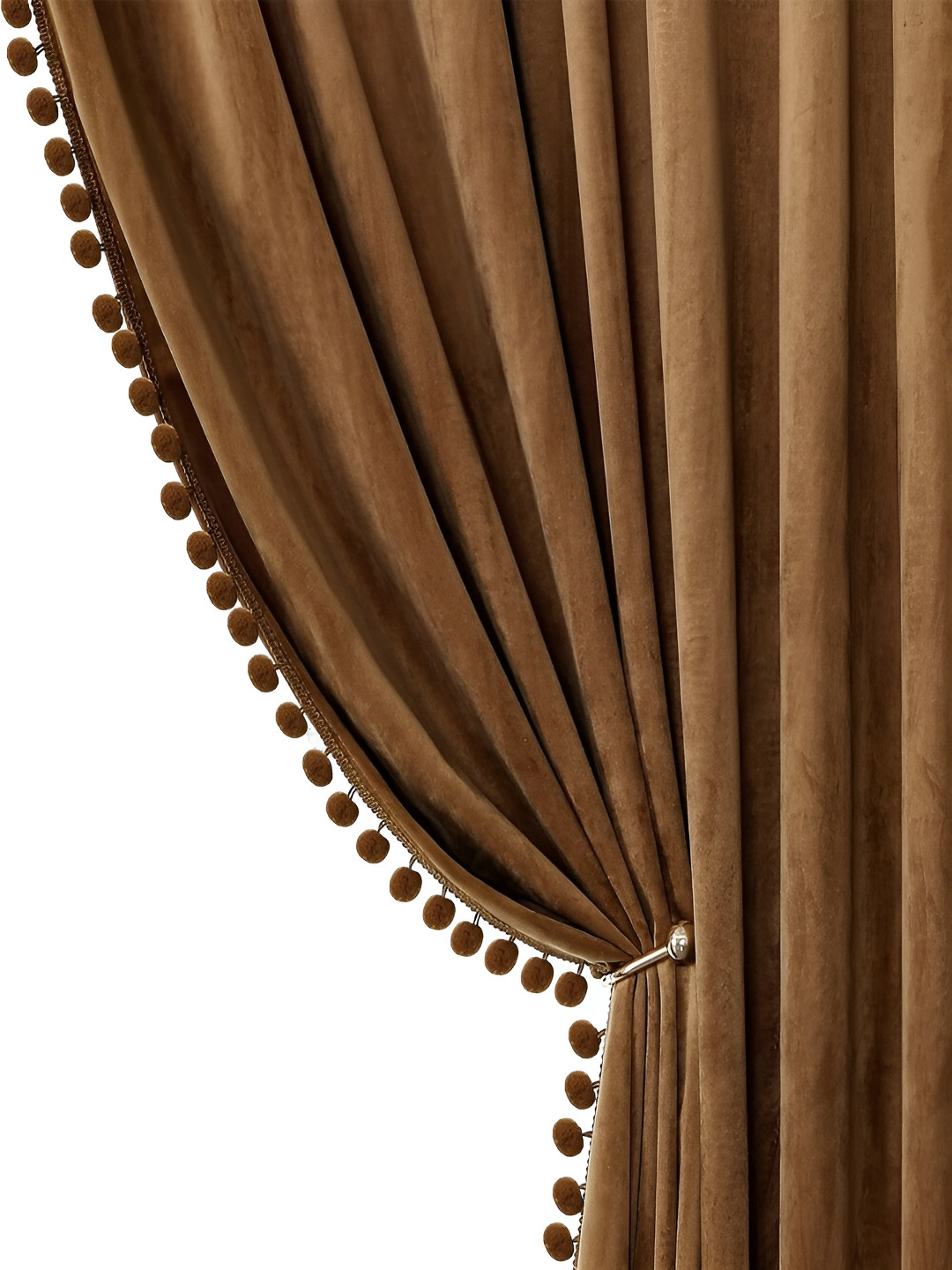 

STITCHNEST Brown Black Out Velvet Window Curtain