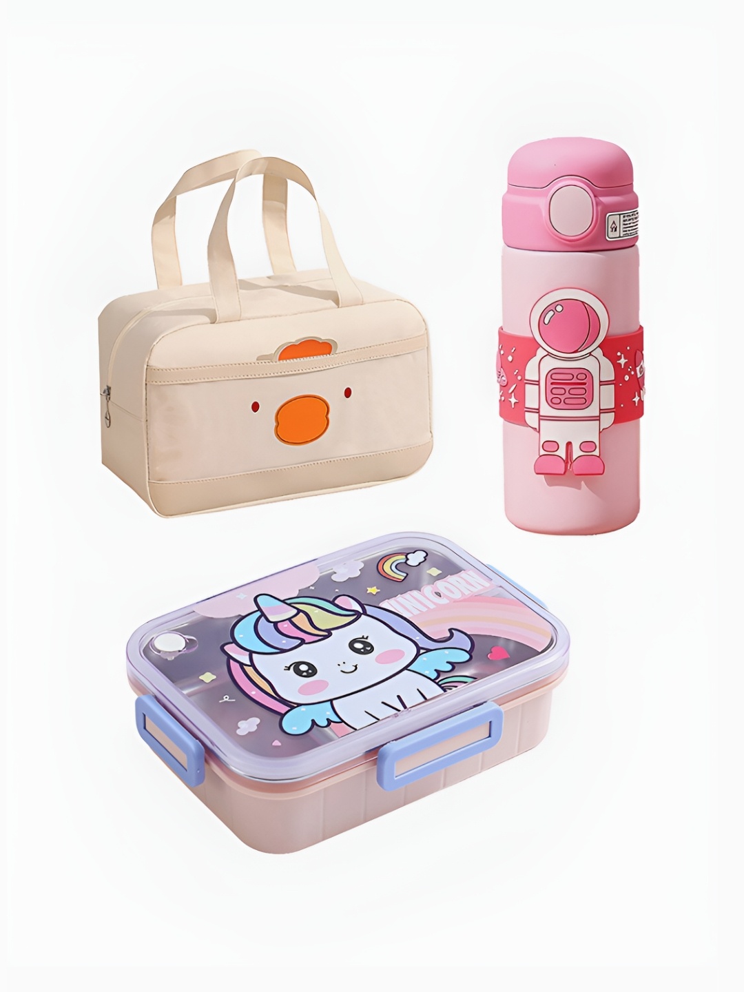 

Little Surprise Box LLP Pink & Blue 5 Pieces Microwave Safe Lunch Box