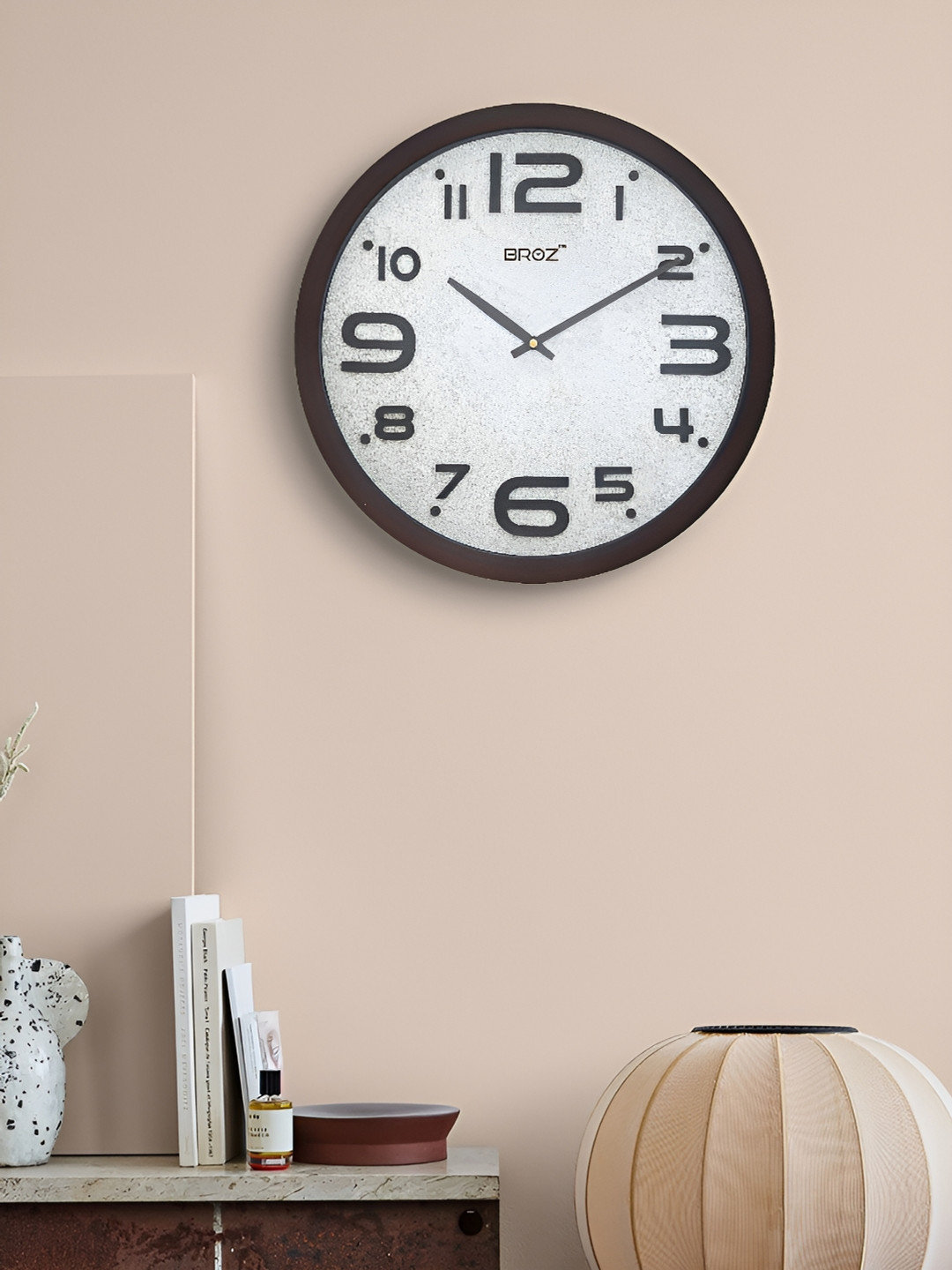 

Craft Smith Brown & Grey Embellished Wooden Contemporary Round Wall Clock