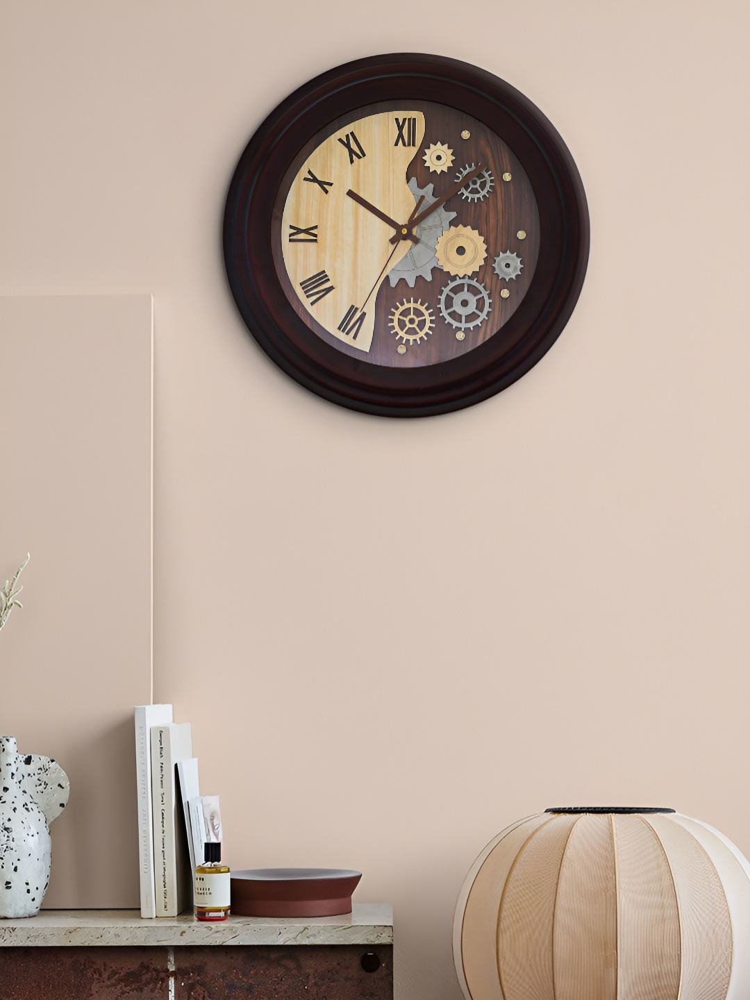 

Craft Smith Brown & Beige Embellished Wooden Contemporary Wall Clock