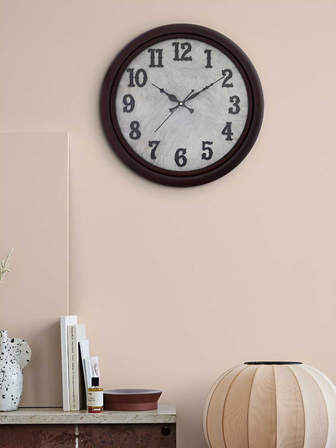 

Craft Smith Brown & White Wooden Contemporary Round Wall Clock
