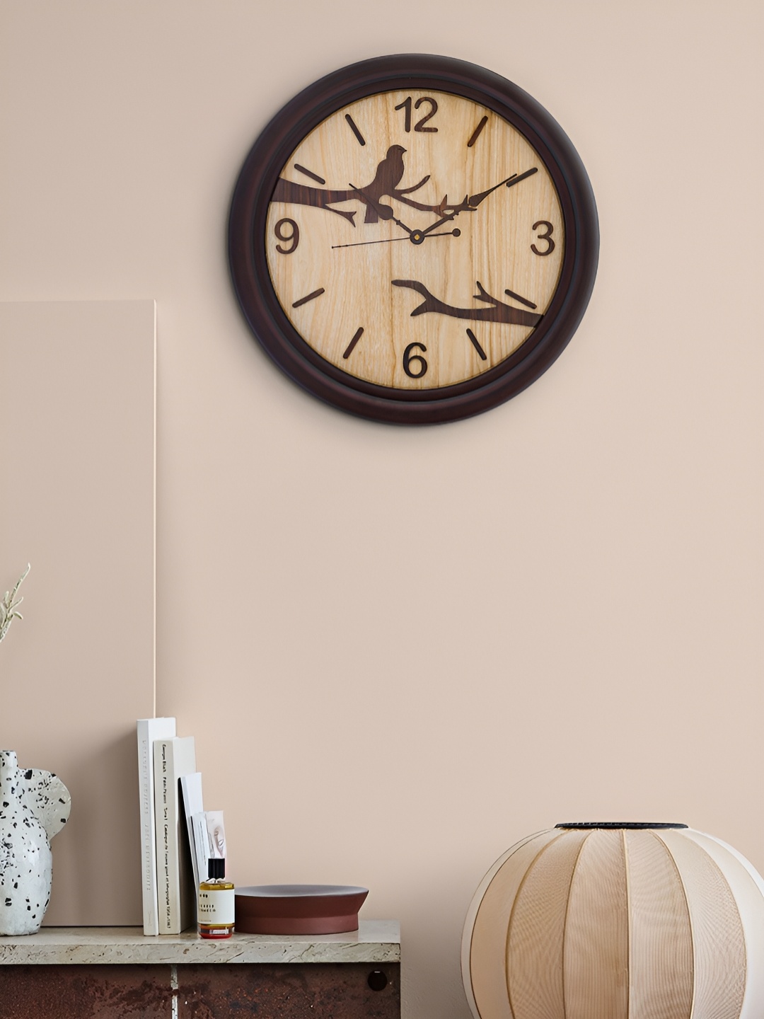 

Craft Smith Brown Wooden Contemporary Round Wall Clock