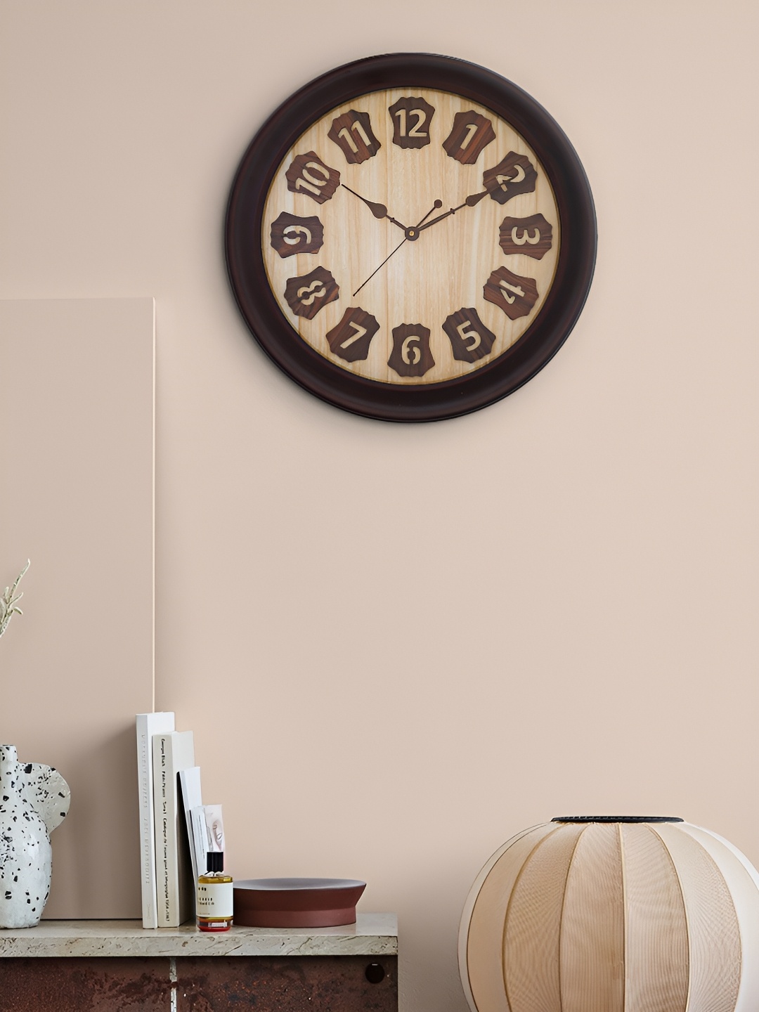 

Craft Smith Brown Wooden Wooden Contemporary Round Wall Clock
