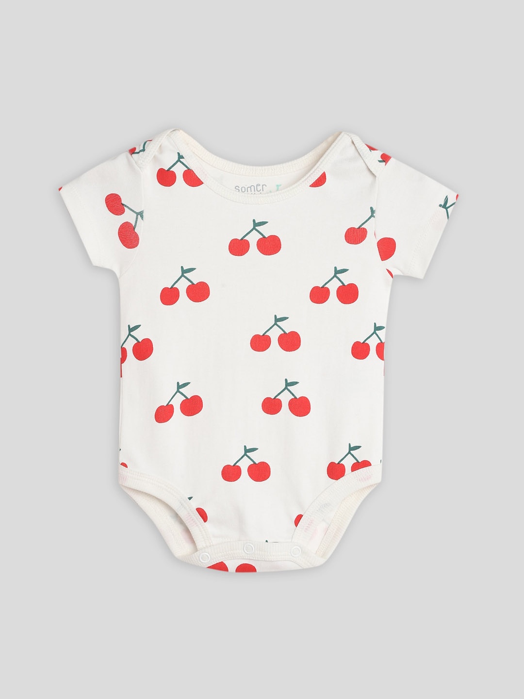 

Somersault Infant Boys Printed Pure Cotton Bodysuit, Cream