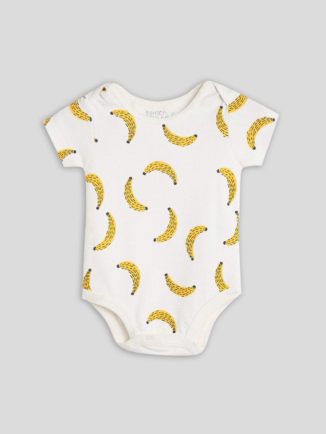 

Somersault Infant Boys Printed Pure Cotton Bodysuit, White