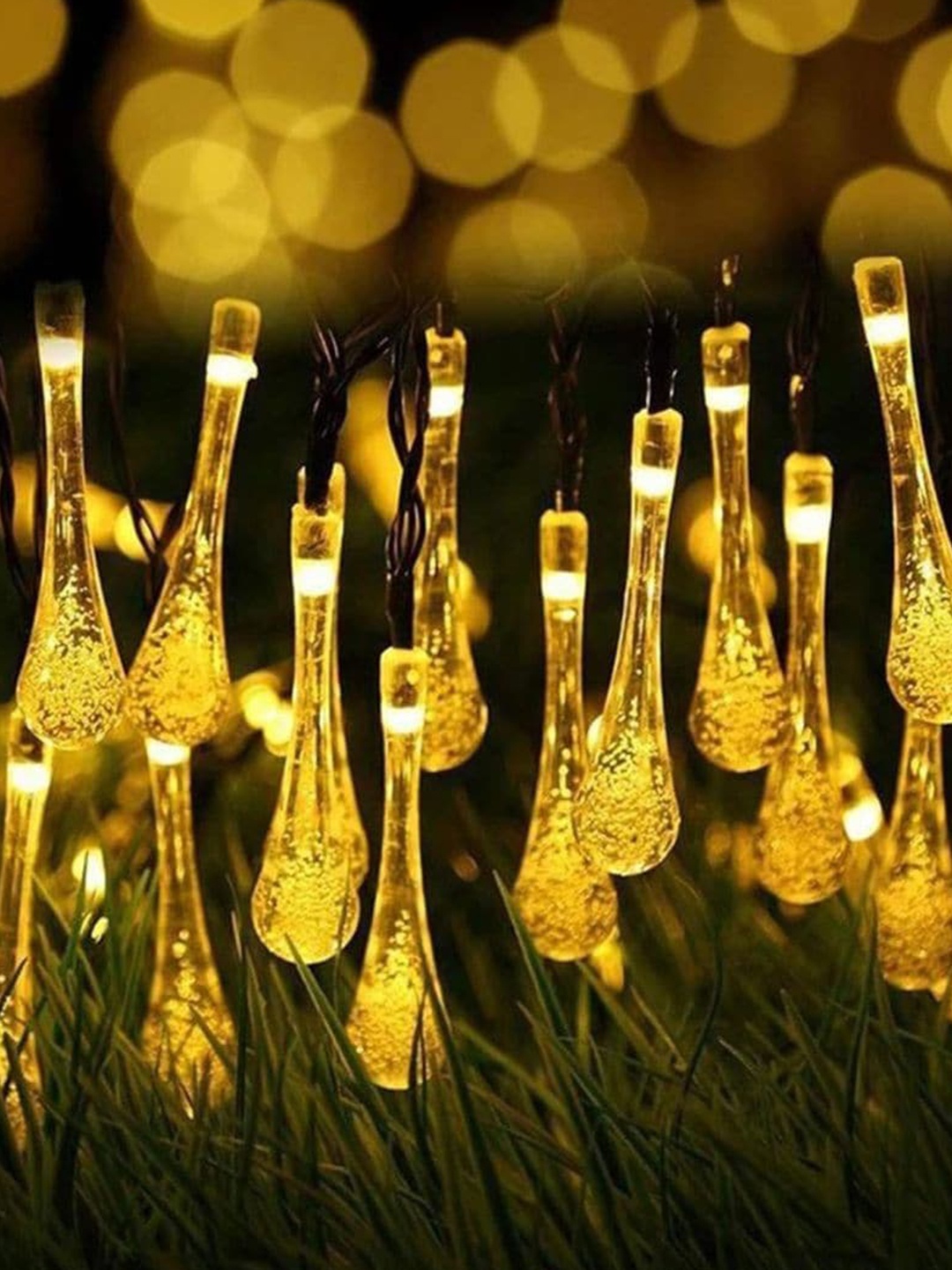 

XERGY 30 LED Solar Lights For Outdoor Garden With 8 Modes, Yellow