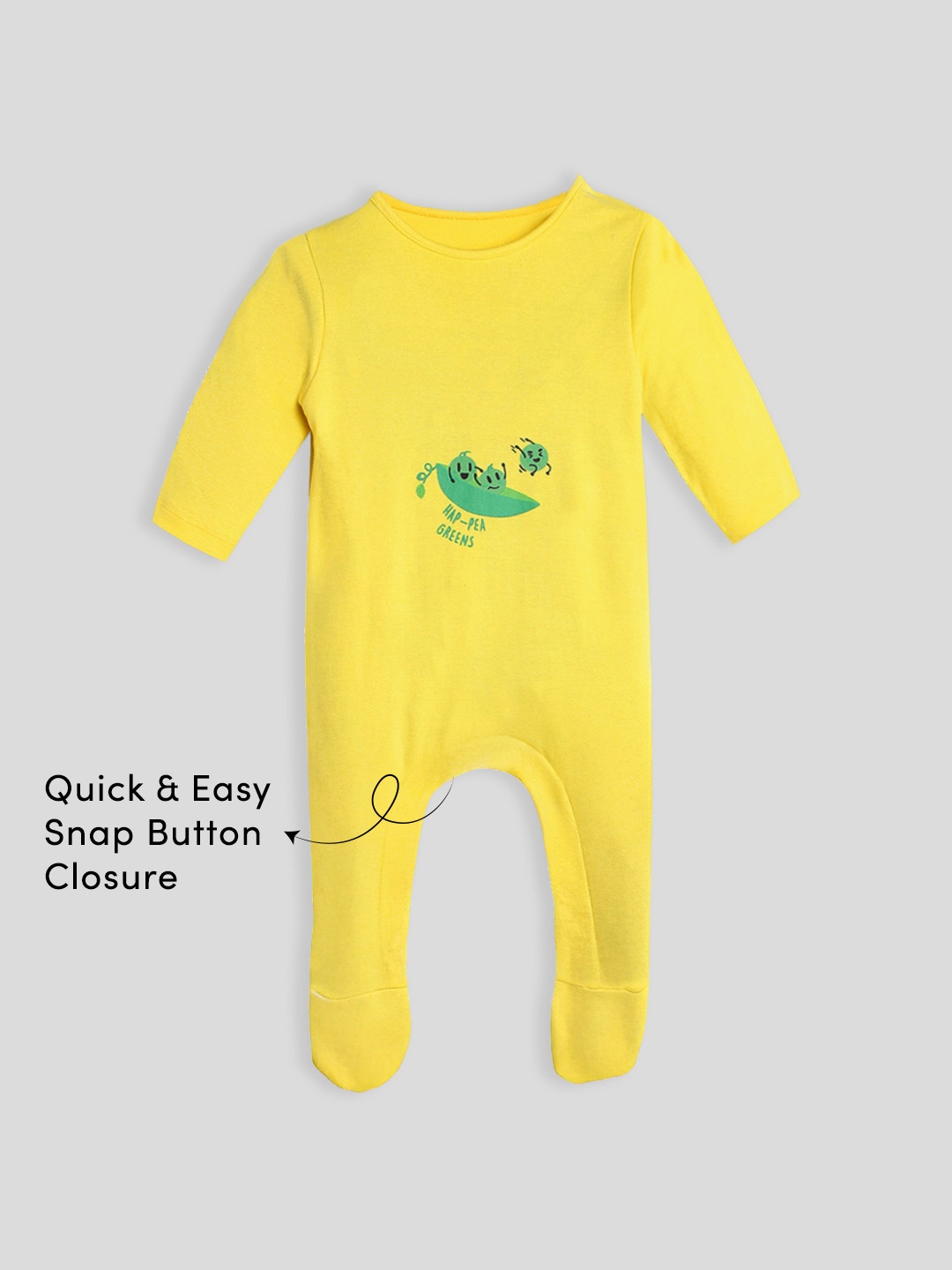 

Somersault Infants Boys Printed Pure Cotton Sleepsuit, Yellow