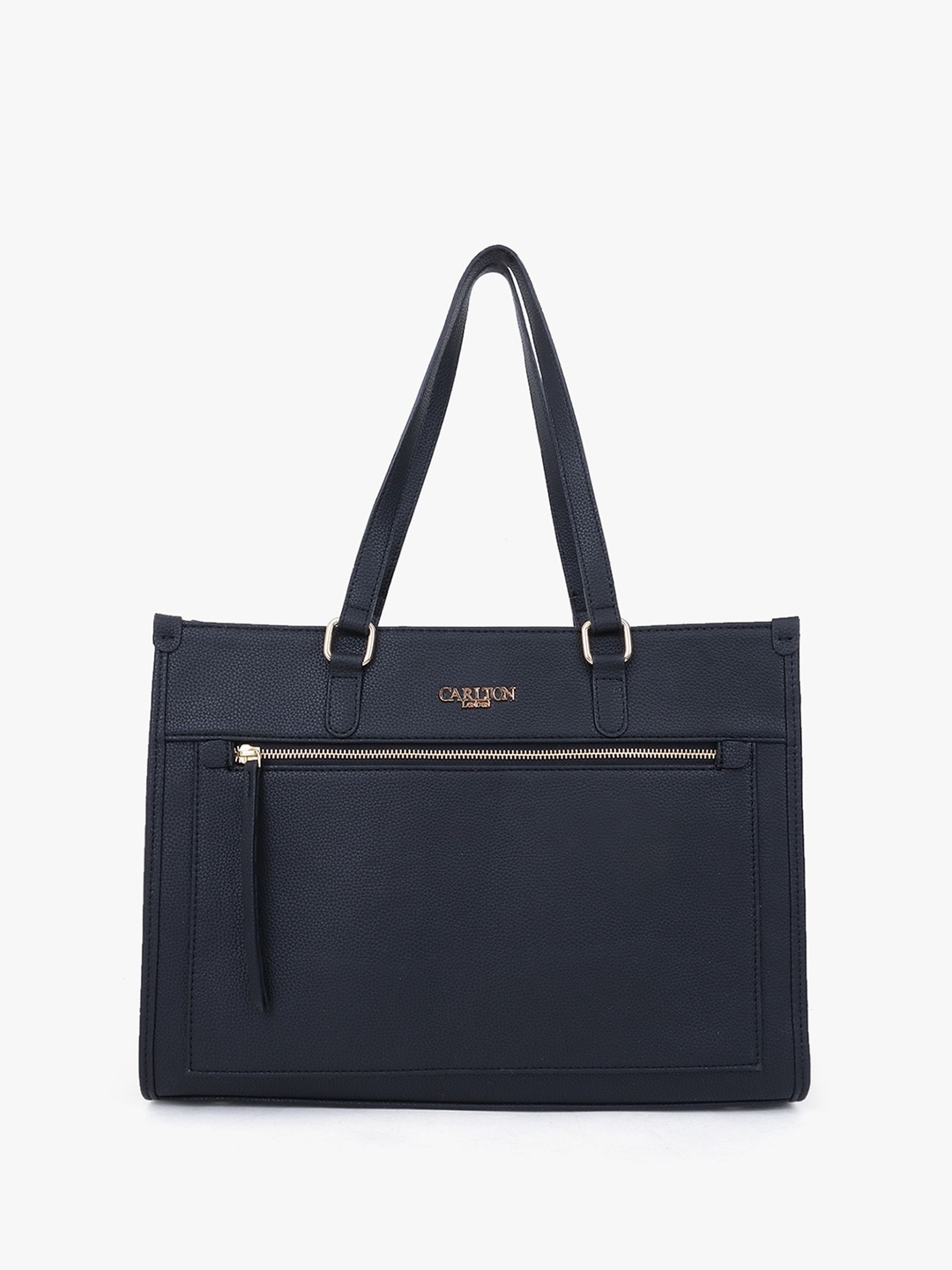 

Carlton London Textured Structured Shoulder Bag, Black