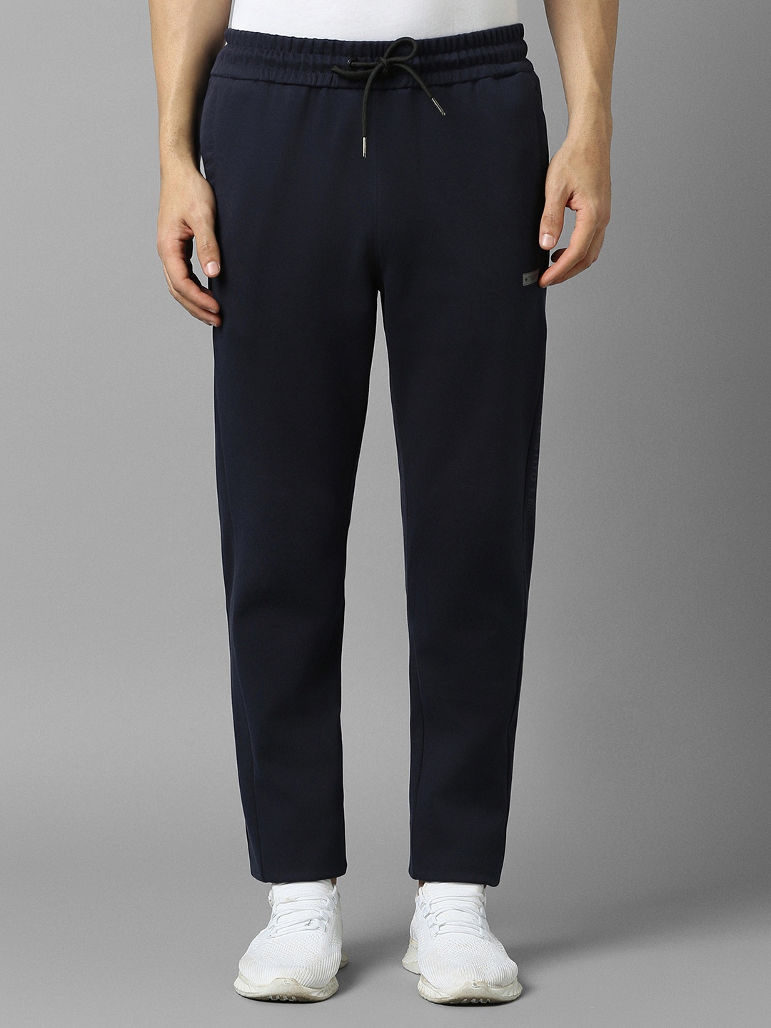

Louis Philippe Men Mid-Rise Track Pants, Navy blue