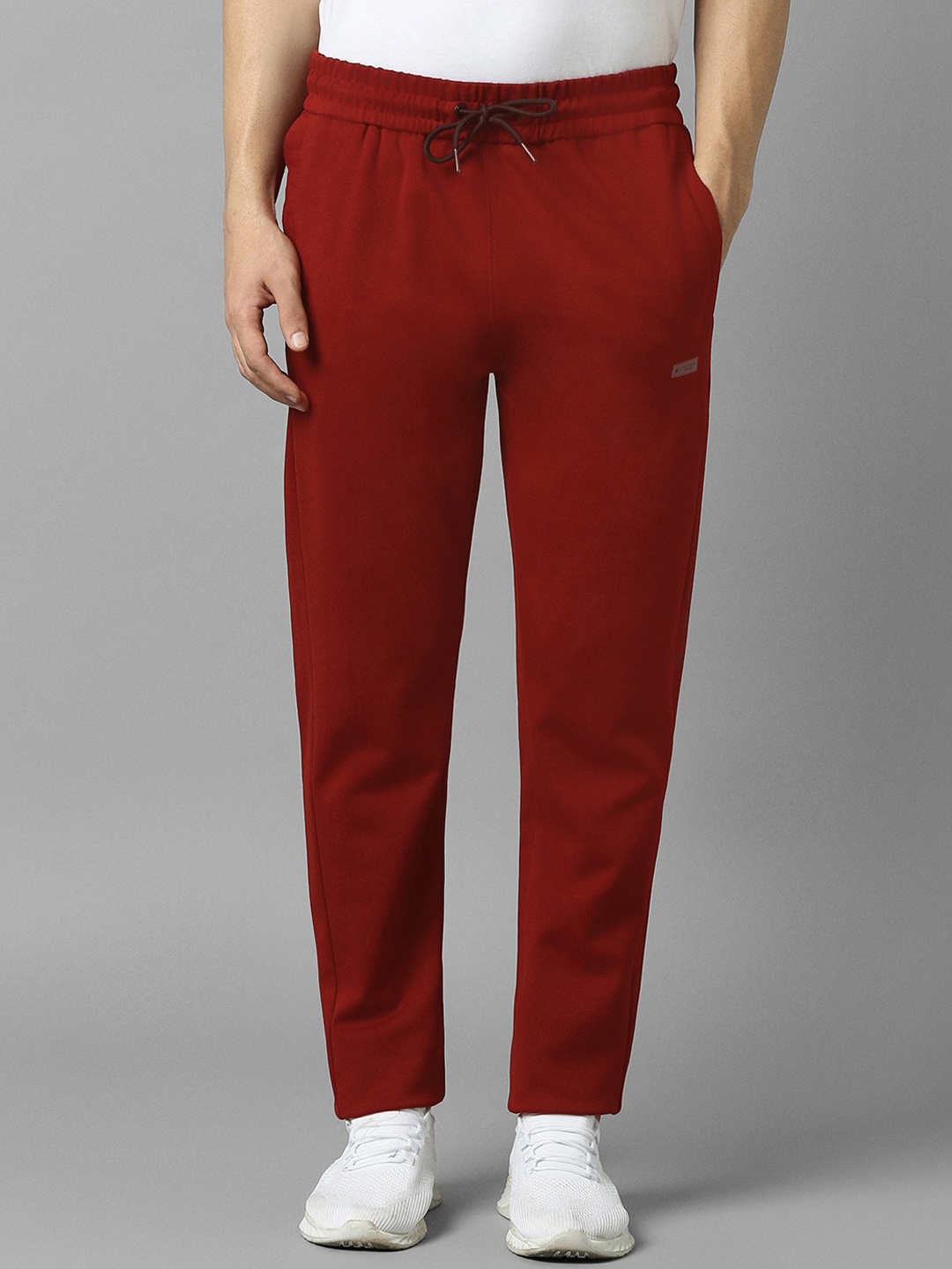 

Louis Philippe Men Mid-Rise Track Pants, Maroon