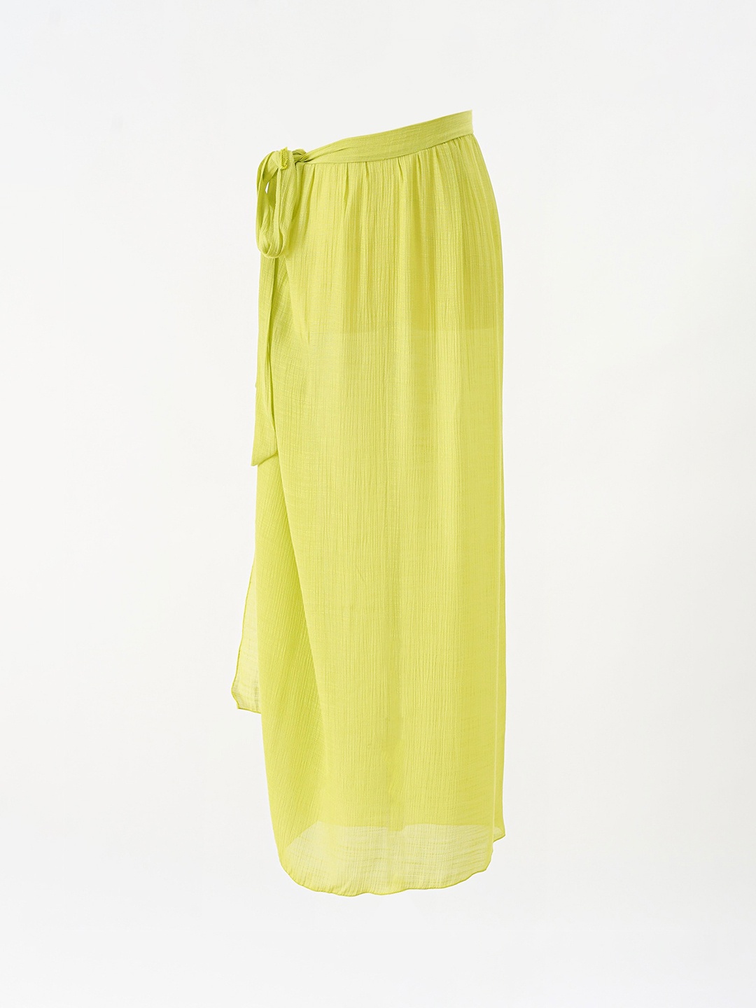

LULU & SKY Pure Cotton Knot Waist Maxi Cover Up Sarong, Green