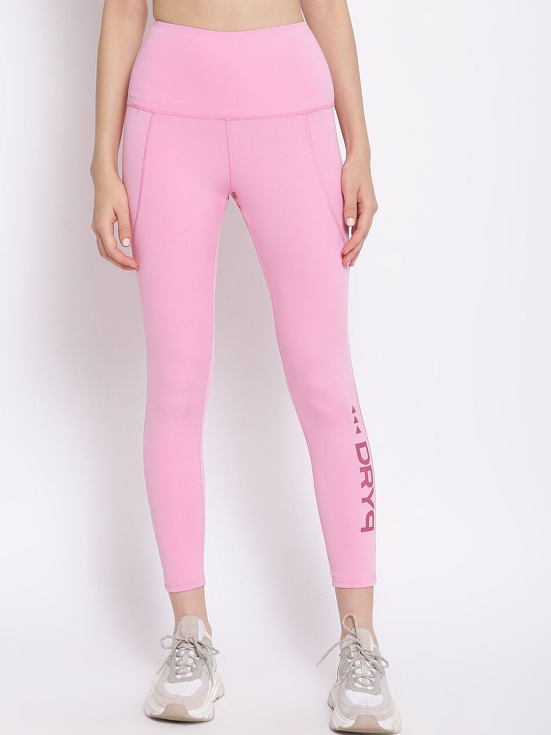 

DRYP EVOLUT Women Printed Ankle Length Rapid-Dry Technology Sports Tights, Pink