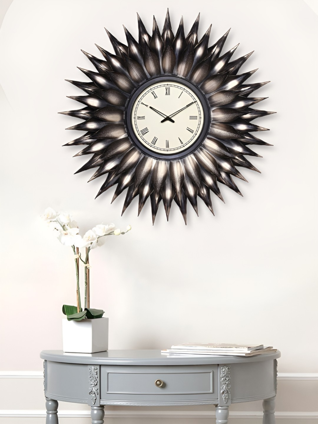 

Craft Smith Black & Cream Coloured Embellished Contemporary Wall Clock