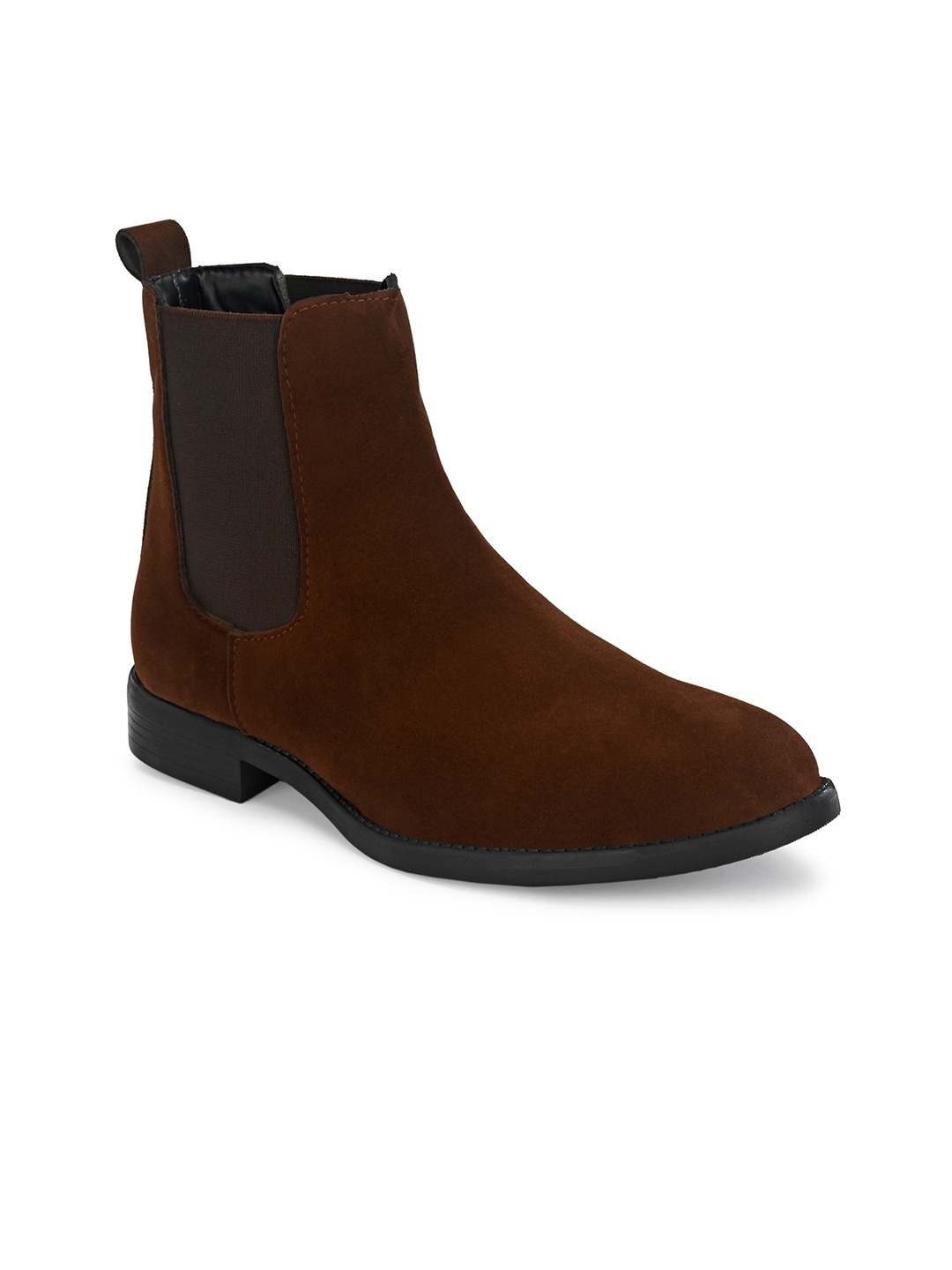 

Hirels Men Round Toe Suede Chelsea Boots, Brown