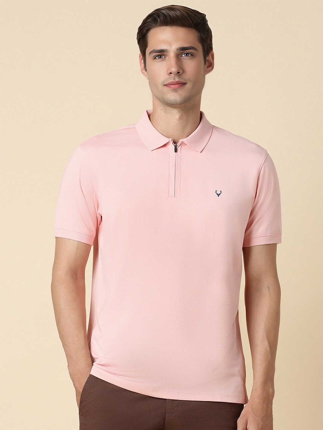 

Allen Solly Polo Collar Short Sleeves T-shirt, Pink