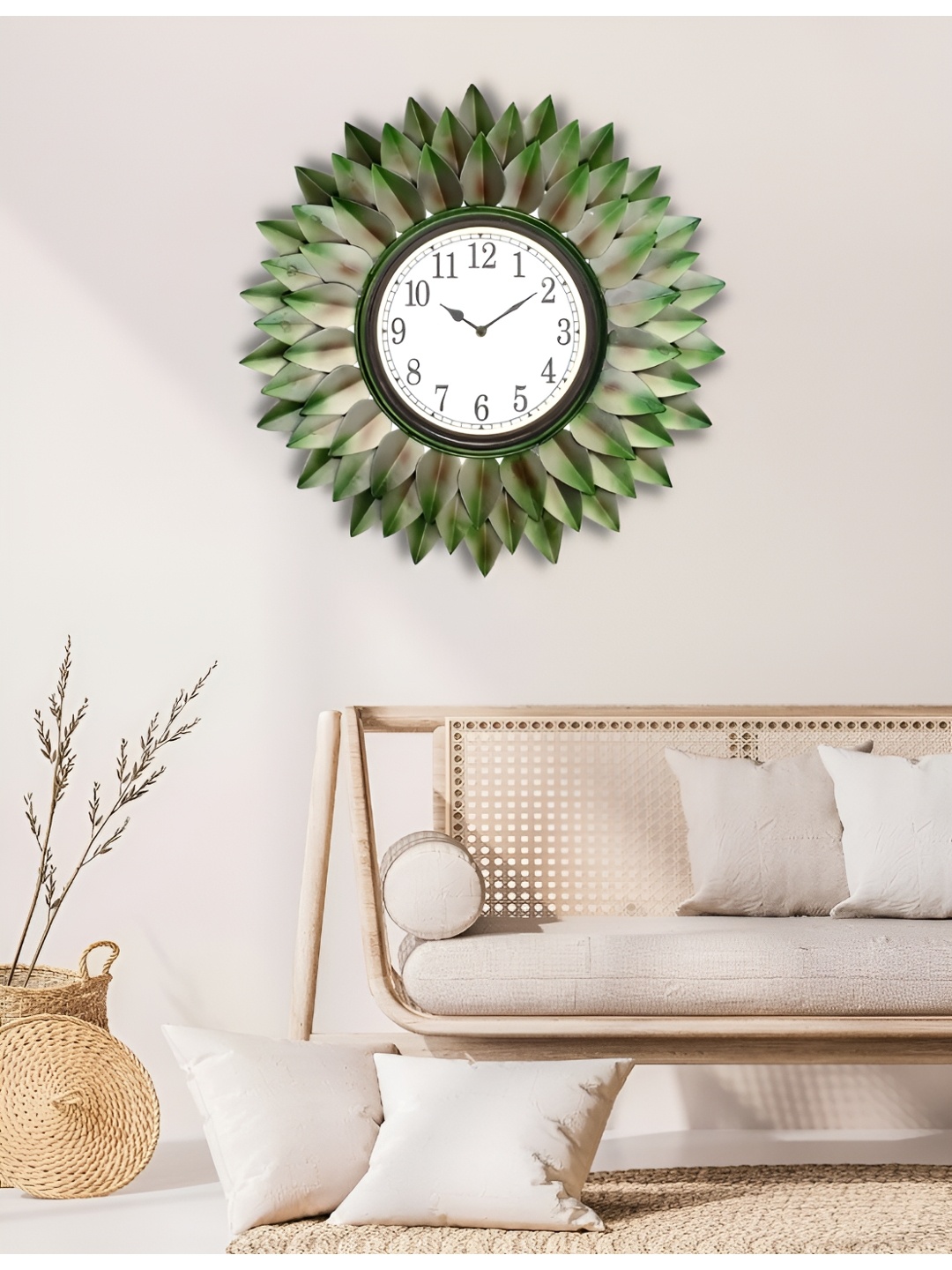 

Craft Smith Green & Black Embellished Metal Traditional Wall Clock