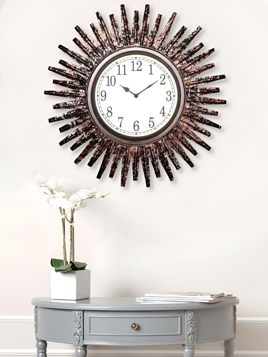 

Craft Smith Black & White Embellished Metal Traditional Wall Clock